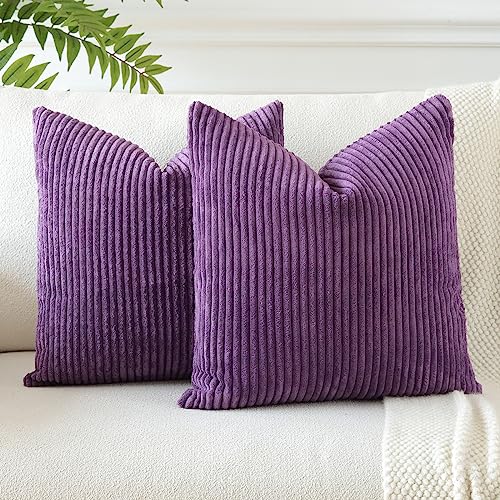 JOTOM 2er Set Cord Kissenbezüge Kissenhülle Dekorative Zierkissen Sofakissen Couchkissen Dekokissen Kissenbezug Deko Kissenhülle für Sofa Wohnzimmer 45x45cm Lila JOTOM 2er Set Cord Kissenbezüge Kissenhülle Dekorative Zierkissen Sofakissen Couchkissen Dekokissen Kissenbezug Deko Kissenhülle für Sofa Wohnzimmer 45x45cm Lila von JOTOM