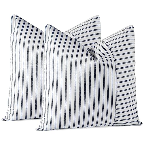 JOTOM Gestreift Kissenbezug 2er Pack Spleißen Kissenhülle SofakissenDekokissen Sitzkissen Deko für Raum Garten und Terrasse 50x50cm JOTOM Gestreift Kissenbezug 2er Pack Spleißen Kissenhülle SofakissenDekokissen Sitzkissen Deko für Raum Garten und Terrasse 50x50cm von JOTOM