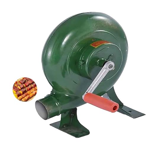 JOUFNING Handkurbel-BBQ-Gebläse Von Blacksmith Forge – BBQ-Handgebläse, Flammenerreger, Popcorn-Ventilator Mit Eisengetriebe, Manueller Ventilator, Lüfterflügel Aus Metall(80W) von JOUFNING