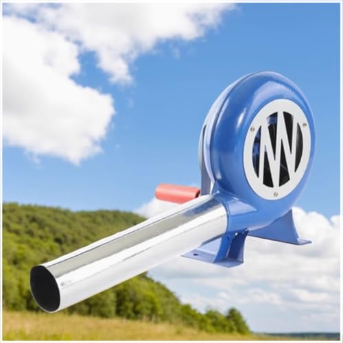 JOUFNING Handkurbel Schmiede Schmiedegebläse, Iron Gear Popcorn-Ventilator Mit Kanalkochfunktion, Lüfterflügel Aus Metall, Flammenstarter(200W) von JOUFNING