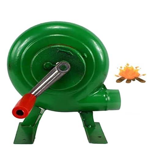 JOUFNING Handkurbel-Schmiedegebläse, Hochleistungs-Handschmiedegebläse, Metallgebläseflügel, Grill-Feueranzünder, Flammenerreger, Zum Kochen Am Kamin Im Freien(120W) von JOUFNING