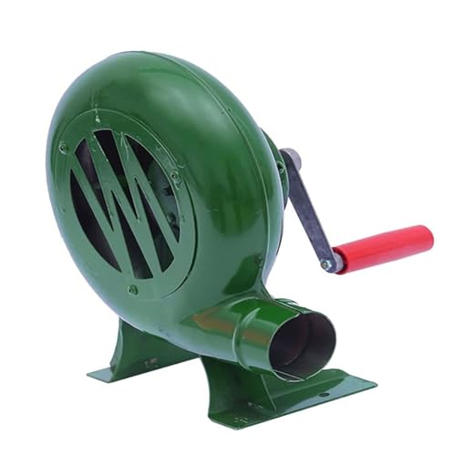JOUFNING Iron Gear Popcorn-Ventilator, Manueller Ventilator – Hochleistungs-Handgebläse Für Schmiede, Grillgebläse Für Den Außenbereich, Flammenerreger Mit Handkurbel(350W) von JOUFNING