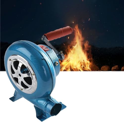 JOUFNING Manuelles Grillluftgebläse Zum Kochen, Handkurbel-Schmiedegebläse, Tragbarer Grill-Feueranzünder, Manuelles Grillgebläse Für Den Außenbereich Mit Handkurbelwerkzeug(120W) von JOUFNING