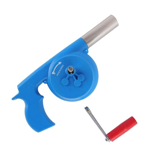 JOUFNING Mini-Grillluftgebläse Mit Manueller Schmiedetechnik, Grillventilator Zum Kochen Im Freien, Tragbarer Grillflammenerreger, Für Feuerbalg-Handkurbelwerkzeug, Zubehör Für Picknick von JOUFNING