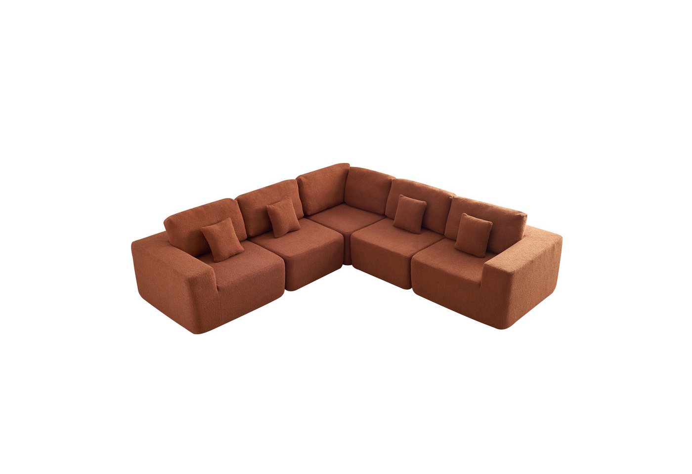 JOULISE Ecksofa NALUVI 5-Sitzer Sofa in U-Form, Sherpa, modular & modern gestaltet, U-Form, Sherpa-Stoff, modernes Design, modular, wendbar von JOULISE