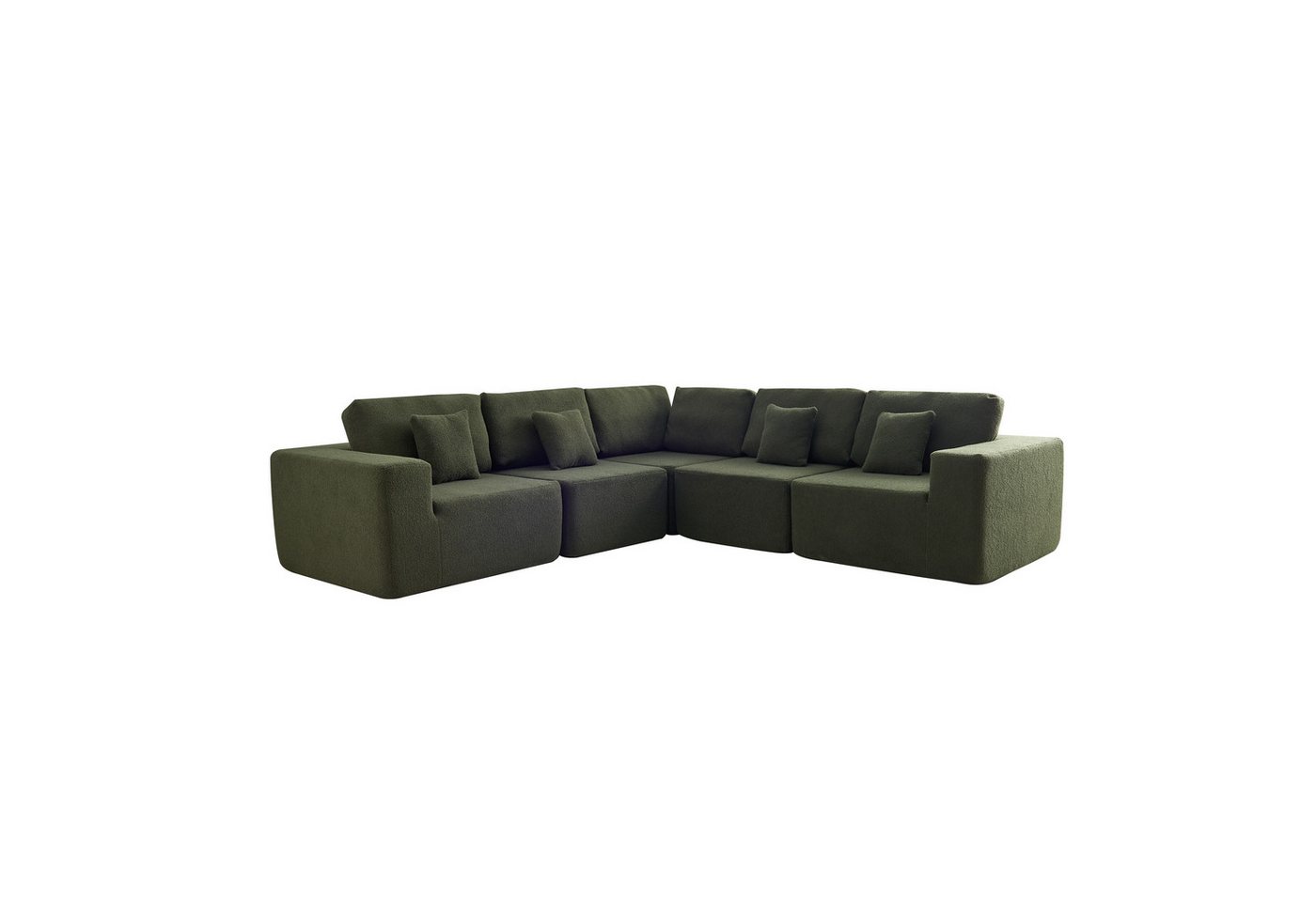JOULISE Ecksofa NALUVI 5-Sitzer Sofa in U-Form, Sherpa, modular & modern gestaltet, U-Form, Sherpa-Stoff, modernes Design, modular, wendbar von JOULISE