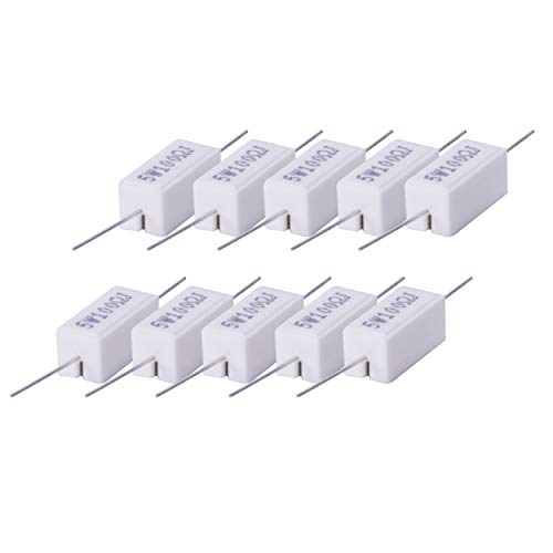 JOUSE 10X mit Draht umwickelten Keramik Zement-Widerstaende 100 Ohm 5W Watt 5% von JOUSE