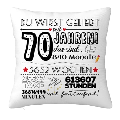 70 Jahre alt Frauen Männer Geschenk, Geschenke zum 70 Jahren Geburtstag Dekorationen, Geburtstag Deko Zierkissenbezüge, Feiern Ihre 70 70 Jahre alt Frauen Männer Geschenk, Geschenke zum 70 Jahren Geburtstag Dekorationen, Geburtstag Deko Zierkissenbezüge, Feiern Ihre 70 von JOUWUI