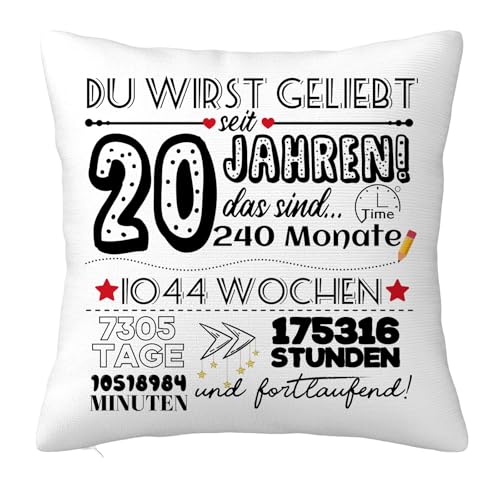 Geschenk für 20 Jähriges Mädchen, Geburtstagsgeschenke für 20 Jahren Kinder von den Eltern, Geburtstag Geschenk Kissenbezug für Tochter Sohn Freunde Schwester Enkelin Enkel 45x45cm Geschenk für 20 Jähriges Mädchen, Geburtstagsgeschenke für 20 Jahren Kinder von den Eltern, Geburtstag Geschenk Kissenbezug für Tochter Sohn Freunde Schwester Enkelin Enkel 45x45cm von JOUWUI