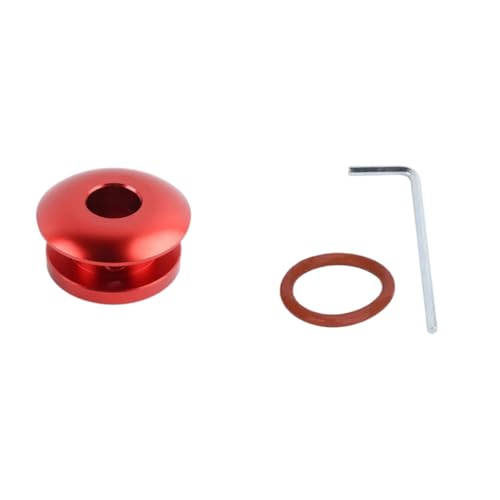 JOVERI Universal 12mm Hift Knob Boot Retainer Adapter Limiter Manuelle Getriebe Hifter Hebel Topper Schwarz Rot Blau Ilver Clip-Halterung für Teppich- und Fußmatten(Red) von JOVERI