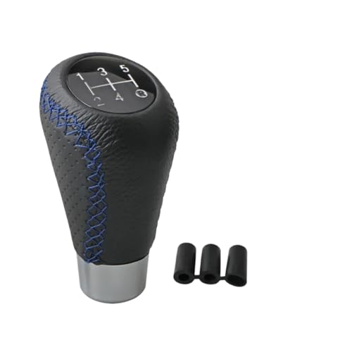 JOVERI Universal for Superb, manueller Leder-Schaltknauf mit rotem Titch-Schaltknauf, Auto-Schaltknauf, Hebel, Schaltgetriebe, M8, M10, M12 Schaltknauf(Blue) von JOVERI