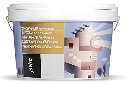 JOVIRA PINTURAS Abdichtung und Tropfschuztfarbe für Terrassenböden und Dächer. (4 Liter, Grau) von JOVIRA PINTURAS