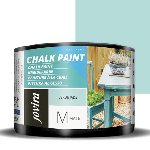 JOVIRA PINTURAS Chalk Paint - Kreidefarbe für Möbel Matte Oberfläche. Erneuern Sie Ihre Möbel, Vintage Möbelfarbe. (375 Milliliter, Jadegrün) von JOVIRA PINTURAS