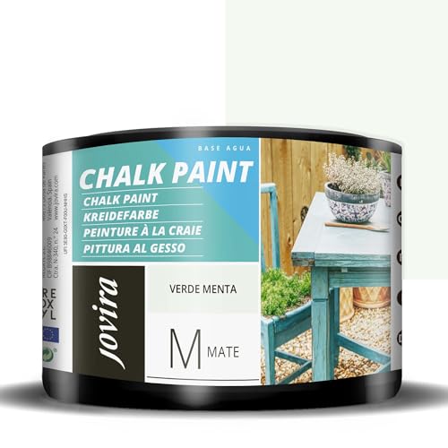 JOVIRA PINTURAS Chalk Paint - Kreidefarbe für Möbel Matte Oberfläche. Erneuern Sie Ihre Möbel, Vintage Möbelfarbe. (375 Milliliter, Mintgrün) von JOVIRA PINTURAS