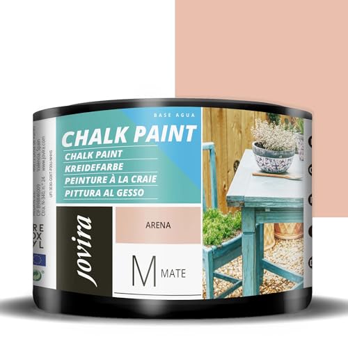 JOVIRA PINTURAS Chalk Paint - Kreidefarbe für Möbel Matte Oberfläche. Erneuern Sie Ihre Möbel, Vintage Möbelfarbe. (375 Milliliter, Sand) von JOVIRA PINTURAS