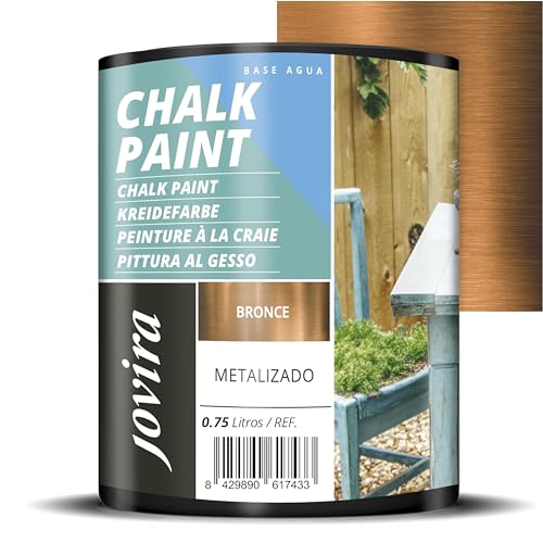 JOVIRA PINTURAS Chalk Paint - Kreidefarbe für Möbel Matte Oberfläche. Erneuern Sie Ihre Möbel, Vintage Möbelfarbe. (750 Milliliter, Bronze) von JOVIRA PINTURAS