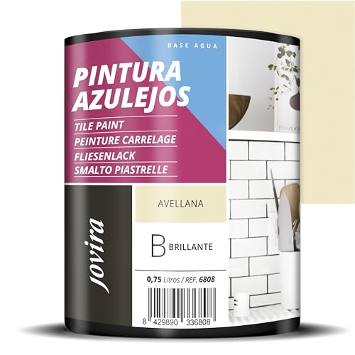 JOVIRA PINTURAS Fliesenfarbe auf Wasserbasis, Für Ihrer Küche und Bad. (750 Millilitres, Hazelnuss) von JOVIRA PINTURAS