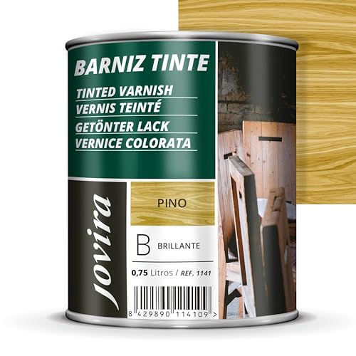 JOVIRA PINTURAS Getönter Lack. Schützt, dekoriert und verschönert das Holz. (750 Milliliter, Kiefer) von JOVIRA PINTURAS