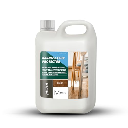 JOVIRA PINTURAS Lack-Lasur Matt Schutzlack auf Wasserbasis. Dekoriert und schützt Holz. (2 Liter, Mahagoni) von JOVIRA PINTURAS