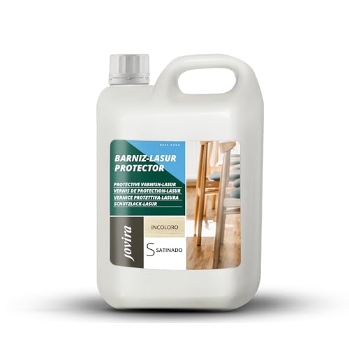 JOVIRA PINTURAS Lack-Lasur Satinierter Schutzlack auf Wasserbasis. Dekoriert und schützt Holz. (2 Liter, Farblos) von JOVIRA PINTURAS