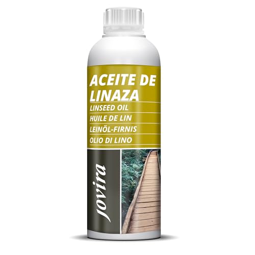 JOVIRA PINTURAS Leinöl Natural Firnis 1 L - (100% Pure) Nährt, schützt und pflegt das Holz. (1 Liter) von JOVIRA PINTURAS