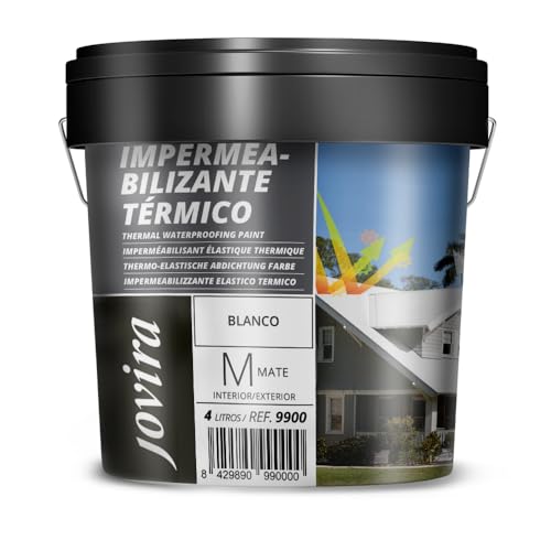 JOVIRA PINTURAS Thermo-Elastiche Abdichtung Farbe (4 Liter, Weiß) von JOVIRA PINTURAS