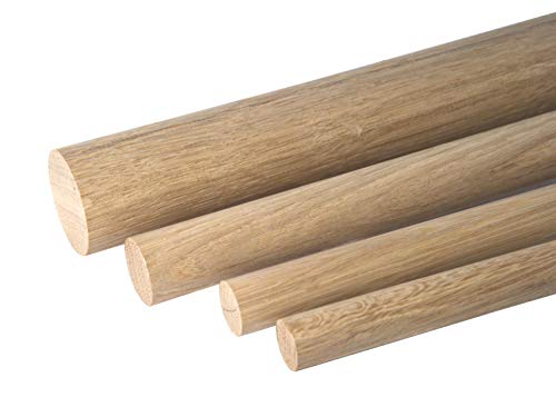 10 Stk Rundstab aus Eiche 10 mm, Länge 100 cm - Holzstäbe aus Eiche made in Austria von JOWE