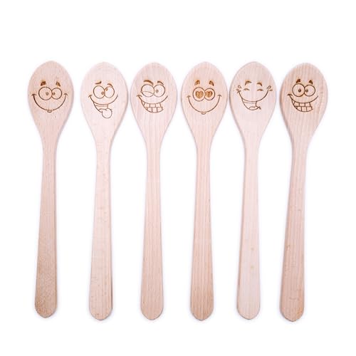 JOWE Kochlöffel Set aus Holz - 6 Stk Küchenhelfer aus Buche von JOWE