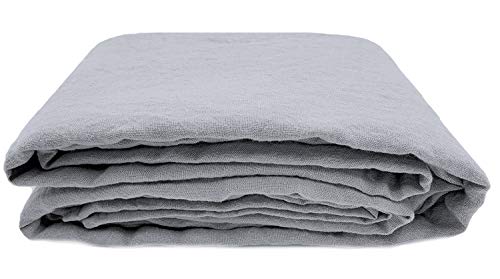 JOWOLLINA Laken Bettlaken Überwurf 100% Leinen Soft Washed Finish180 g/m2 (240x260 cm, Ultimate Gray) von JOWOLLINA