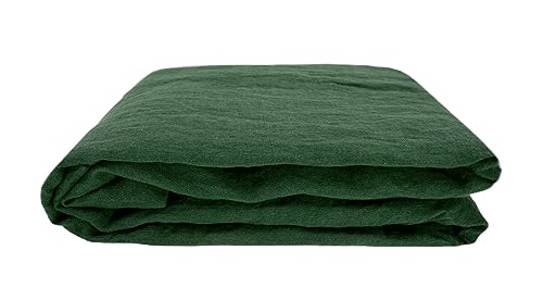 JOWOLLINA Laken Bettlaken Überwurf 100% Leinen Soft Washed Finish180 g/m2 (240x260 cm, Waldgrün) von JOWOLLINA