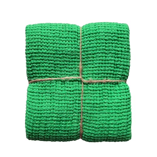 JOWOLLINA Badetuch Saunatuch Hand & Gästetücher 100% Leinen Stonewashed Waffelpique (Green Apple, 70 x 125 cm) von JOWOLLINA