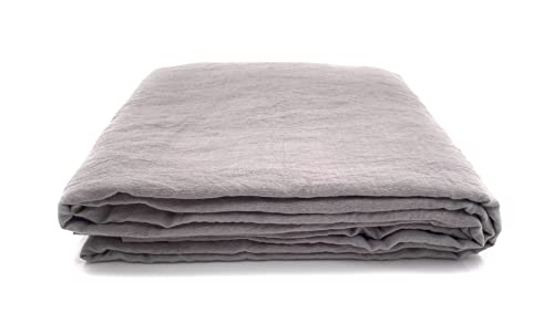 JOWOLLINA Laken Bettlaken Überwurf 100% Leinen Soft Washed Finish180 g/m2 (Greige, 140x220 cm) von JOWOLLINA
