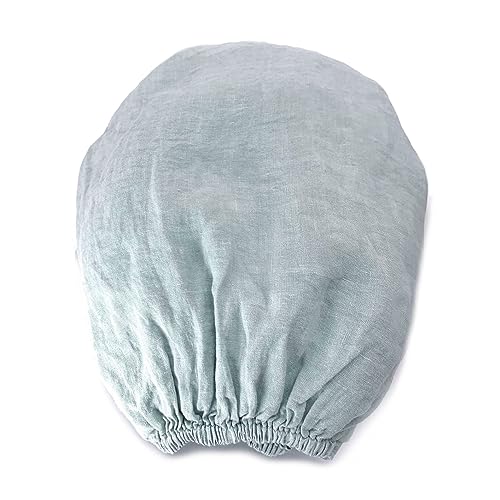 JOWOLLINA Spannbettlaken aus 100% Leinen Stonewashed (140 x 200+25 cm, Ice Flow) von JOWOLLINA