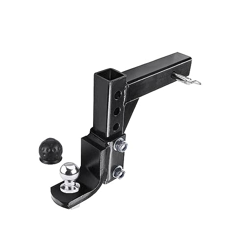 25,4 Cm Verstellbare 4-stufige Anhängerkupplung Mit Kugelhalterung For 5,1 Cm Empfänger Mit 50 Mm Kugel, Wohnmobil-Teile, Wohnmobil-Wohnwagen-Zubehör Wohnmobilzubehör Wohnwagenkomponenten(Set With 50m von JOXLOVER