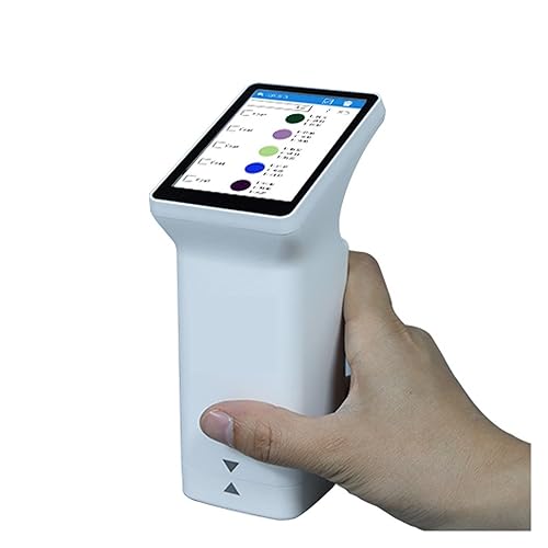 Farbanalysator, Kolorimeter, Digitales Kolorimeter, Farbdifferenzanalysator mit wiederaufladbarem 3,5-Zoll-Smart-Touchscreen-Lithium-Akku Zur Farbprüfung von JOXLOVER