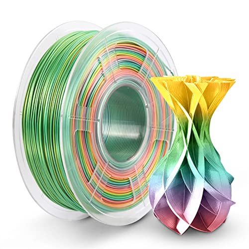 Handheld-Tintenstrahldrucker-Kit, Zufällige Farbe PLA 3D-Druckerfilament 1,75-mm-Spule Vollfarbe Verfügbar for 3D-Druckermaterial Filament Imprimante 3D für Code-Datum-Logo-Etikett(Silk Rainbow 01) von JOXLOVER