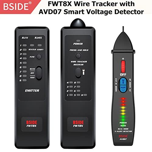 JOXLOVER Glasfasertester, Optischer Leistungsmesser, Fwt8x. Dual-Modus-Netzwerk-Draht-Tracker-Kabel-Toner RJ45 RJ11. Genaues Ethernet. LAN Tracer Analyzer Detector Line Finder(FWT8X-AVD07 Kit) von JOXLOVER