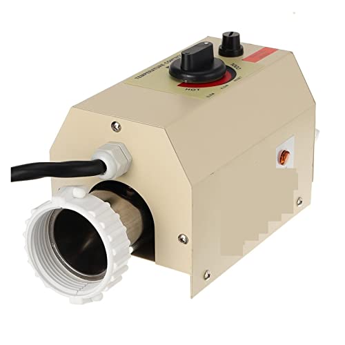 JOXLOVER Poolheizung, 3. 3KW Elektropoolhitzer Wasserschwimmbad SPA Whirlpool Badheizung Thermostatheizung for heißes Bad im Freien SPA für Badewanne, Whirlpool von JOXLOVER
