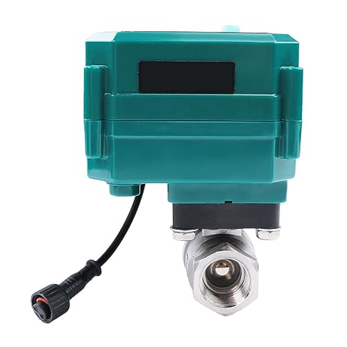 Kugelhahn-Set, Kugelhahn aus massivem Edelstahl, intelligente motorisierte Fernbedienung mit manuellem WLAN-Schalter(Size:1/2",Color:G_OTHER_CR04) von JOXLOVER
