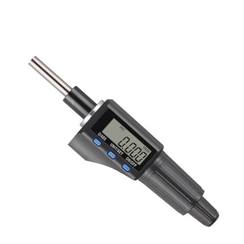 Messuhr, 0-25 mm elektronische Mikrometer-Mikrometerköpfe, 0,001 mm hochpräzise digitale Mikrometer-Elektrometerköpfe für 3D-Laboreinstellungen(White) von JOXLOVER