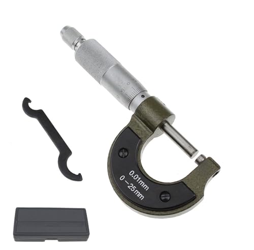 Messuhr, Außenmikrometer 0-25 mm metrisches Hartmetallmessgerät Standards Messschieber Messwerkzeuge Lehre für 3D-Laboreinstellungen von JOXLOVER