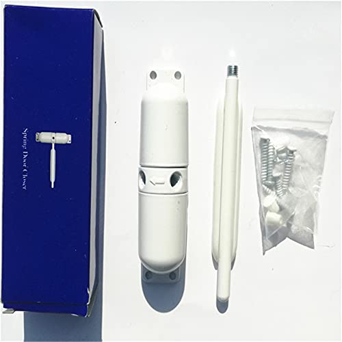Toröffner-Set, 1 Satz einstellbare oberflächenmontierte Federtürkleiner automatisch 180 Grad nicht positioniert Türhardware 10-70 Kg Für Einfahrten(White) von JOXLOVER