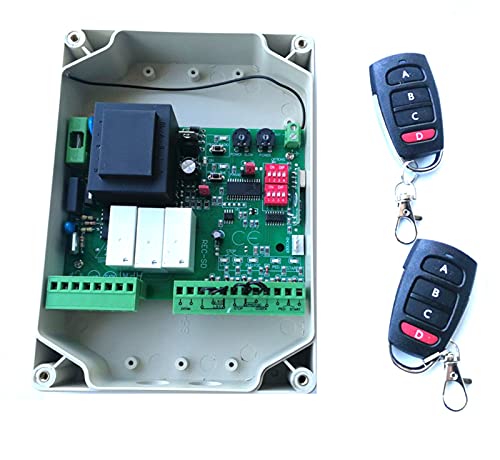 Toröffner-Set, AC 220 Schiebetor Opener Control Board Schiebetor Motor Control Panel Automatische Tor, Tür-Controller nur Für Einfahrten(Kit 3 3 keyfobs) von JOXLOVER