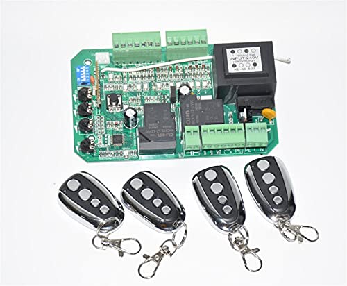 Toröffner-Set, Sliding Gate Opener AC Motor Control Unit PCB Elektronische Karte der Controller-Leiterplatte mit weichem Start von Fußgängermodus Für Einfahrten(Kit 3) von JOXLOVER