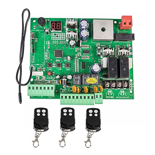 Toröffner-Set, Universelle 12-V-/24-V-Leiterplatte for automatische Doppelarm-Drehtoröffner-Steuerplatine Smart Control Center-System for Auffahrt Für Einfahrten(3 remotes 24V) von JOXLOVER