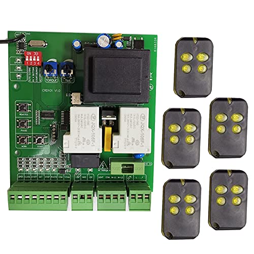 Toröffner-Set, Universelle Version von Gleitgatter Motoröffner Motherboard Ersetzter Leiterplatte kann mit 433.92MHz Rolling Code removiert werden Für Einfahrten(1 board 5 remtoe) von JOXLOVER