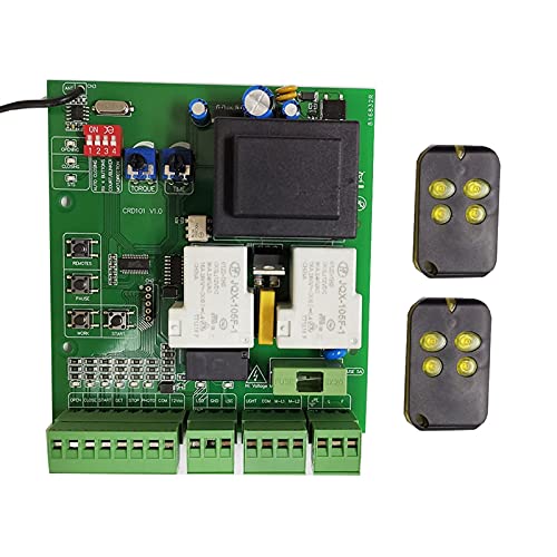 Toröffner-Set, WIDE VERWENDUNG Sliding Gate Opener Motor Control Unit PCB Controller-Leiterplatte Elektronische Kartenplatten-AC-Karte Universal-Version Für Einfahrten(1 board with 2 key) von JOXLOVER