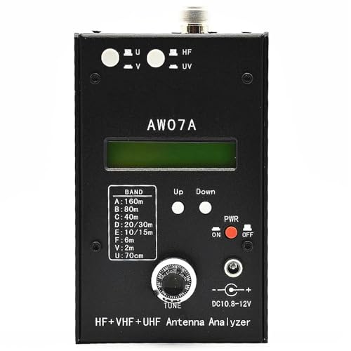 Vektornetzwerkanalysator, HF/VHF/UHF AW07A 1,5-470 MHz 160 M HF + UV Spektrumanalysatoren Messwerkzeug SWR Antennenanalysator mit 1,0 bis 9,99 SWR for Amateuunk von JOXLOVER