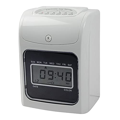Zeituhren für Mitarbeiter kleiner Unternehmen, Englische Anwesenheitsmaschine ELEKTRONISCHE TIME CLOCK PAPIERKARTE PUNKTIERENE MITARBEITER AUF IM BETRIEB MOWNALOUS für Büros, Fabriken, Hotels, Schulen von JOXLOVER