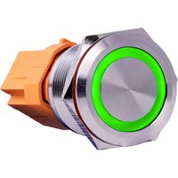 Joy-it - Button22C-01 Button22C-01 Schalter 250 v rastend Grün (ø x l) 24.80 mm x 34.50 mm IP67, IK1 von JOY-IT